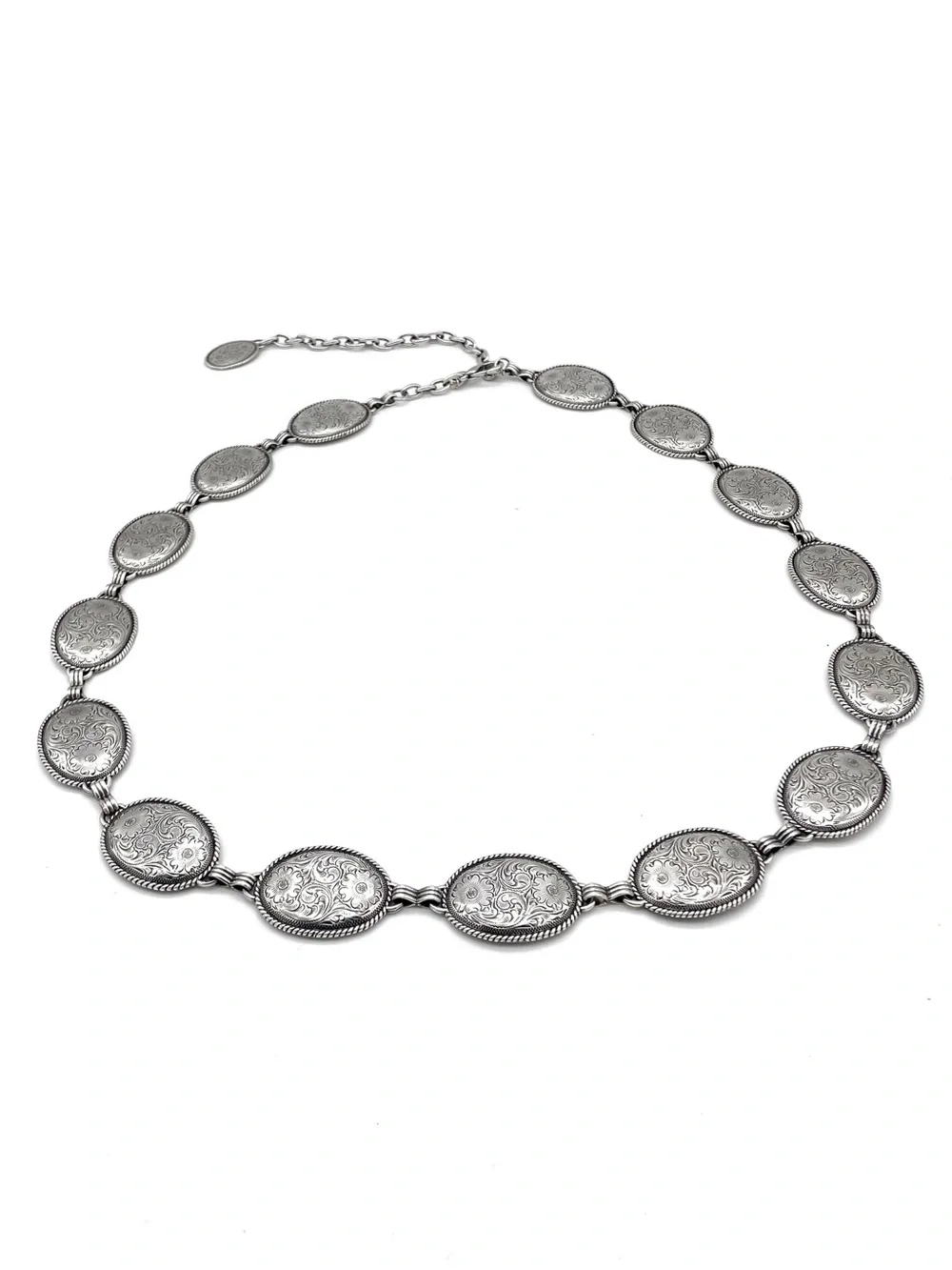 Brighton Western Silver Oval Medallion Chain Belt - Women Accessories